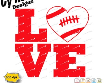 Archivo SVG de "Amor por el fútbol", archivo de corte para Cricut Silhouette (descarga digital)