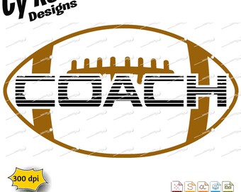 Football Coach SVG File: Cricut & Silhouette Cut File (Digital Download)