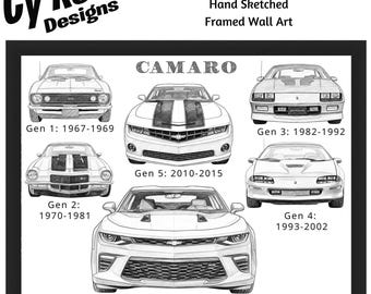 Chevy Camaro Framed Wall Art, Poster