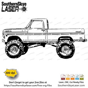 Archivo Ford F-250 de 1970: SVG, PNG, JPG, AI y DXF