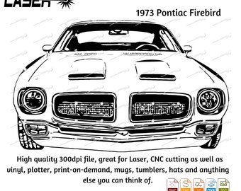 1973 Pontiac Firebird svg png jpg ai dxf file