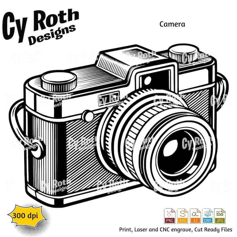 Camera, Photography Svg Png Jpg Ai Dxf File, Silhouette Cricut Cut File ...