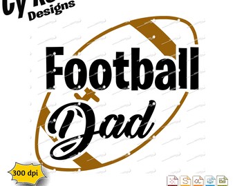 Diseño para papá futbolista, archivo de corte para Cricut Silhouette (descarga digital)