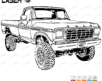 1978 Ford F-250 svg png cut file