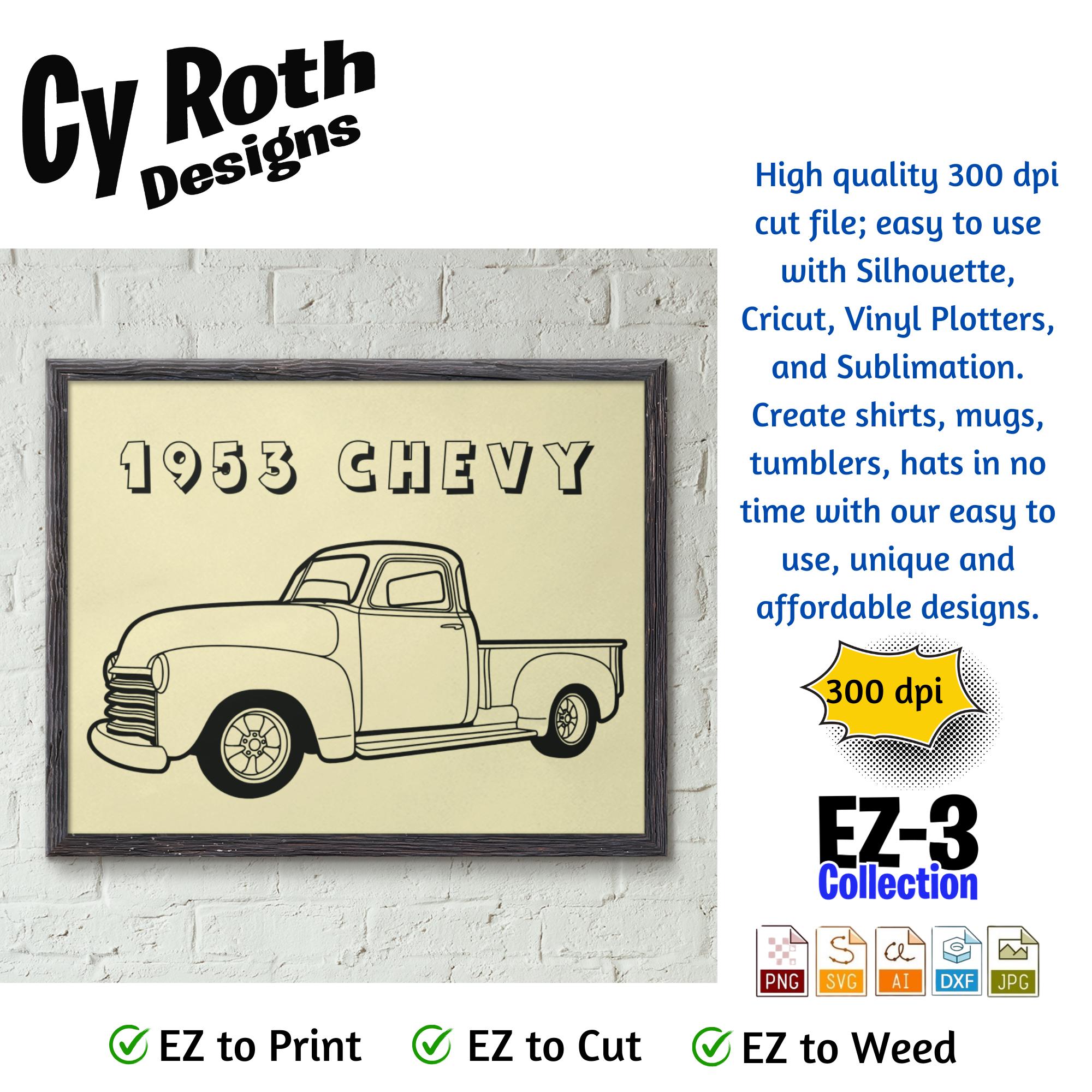 1953 Chevy Truck Svg Png Jpg Ai Dxf Downloadable File - Etsy