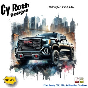 2023 GMC 2500 AT4 Printable Wall Art Sublimation dtf, dtg Print File and BONUS Tumbler File