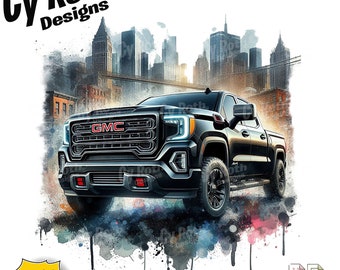 2023 GMC 2500 AT4 Truck Art: Sublimation Print File (Digital Download)
