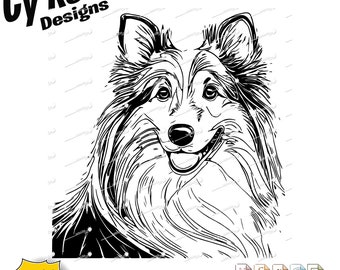 Shetland Sheepdog SVG: Cricut & Silhouette Cut File