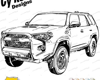 Toyota 4Runner 2014 (archivo SVG, PNG, JPG, AI y DXF)