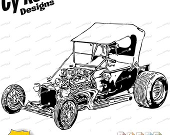 1932 Hot Rod svg png jpg ai dxf file, Classic Car svg