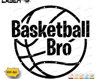 Basketball Bro svg png jpg ai dxf file, Silhouette Cricut cut file