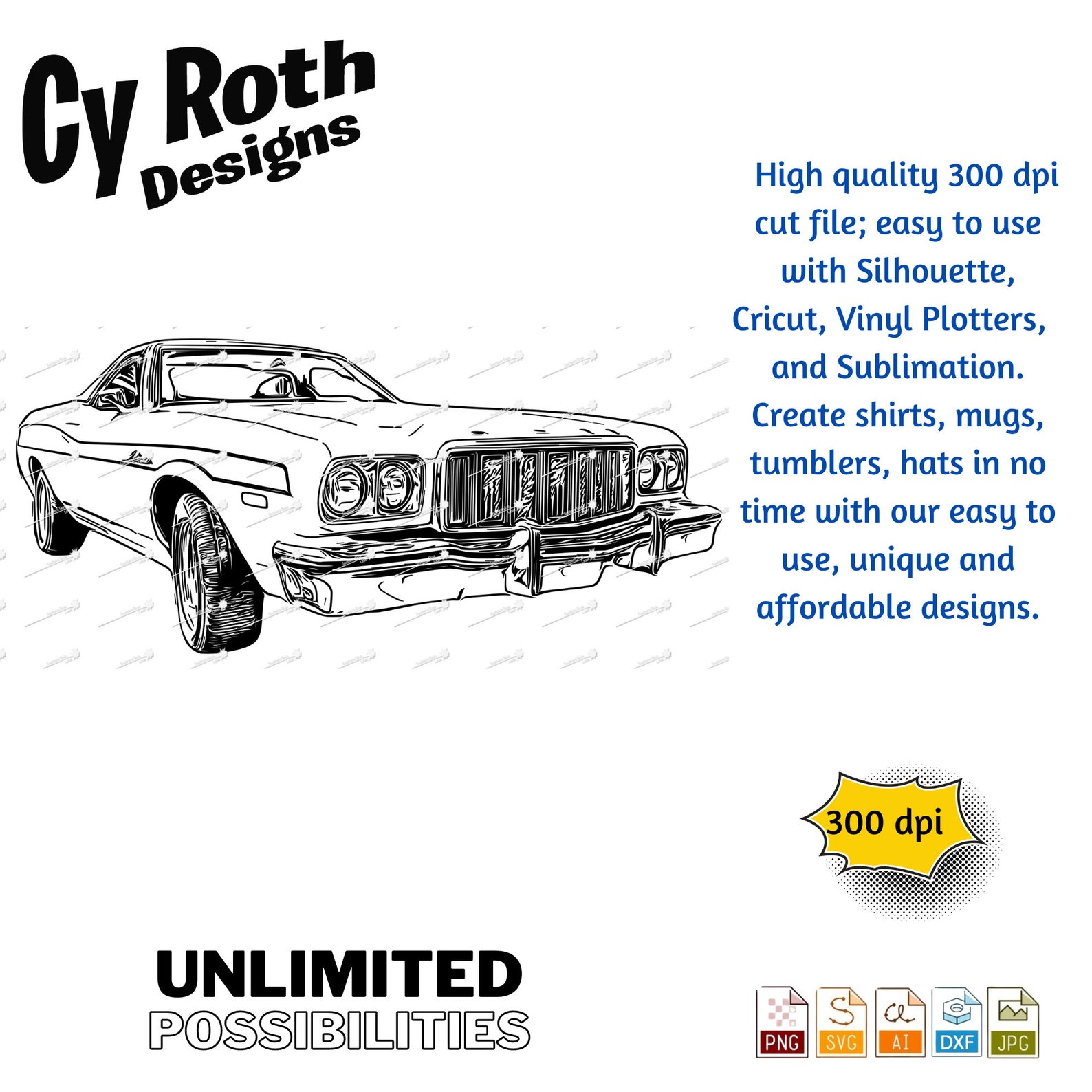 1975 Ford Ranchero Svg Png Jpg Ai Dxf File, Classic Vintage Car Svg - Etsy