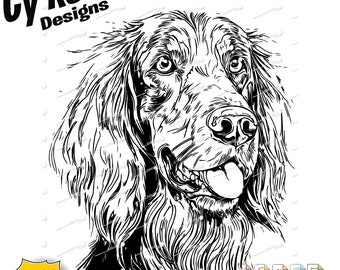 Gordon Setter svg png jpg ai dxf files, Silhouette Cricut cut file, dtg, dft file