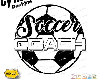 SVG de entrenador de fútbol: archivo de corte para Cricut y Silhouette (descarga digital)