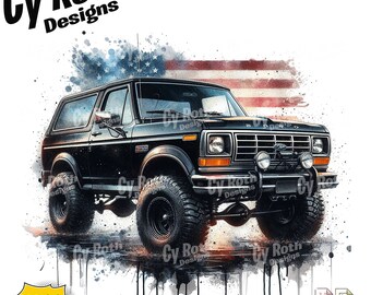 Ford Ford Bronco Sublimation Wall Art 20oz skinny Tumbler PNG JPG file, shirt PNG, Junk Journal image