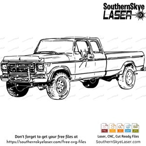 1978 Ford SuperCab svg png cut file