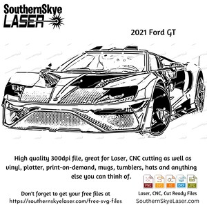 2021 Ford GT svg png jpg ai dxf file