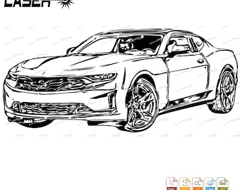 2021 シボレー カマロ ZL1 svg png jpg ai dxf ファイル - Etsy 日本