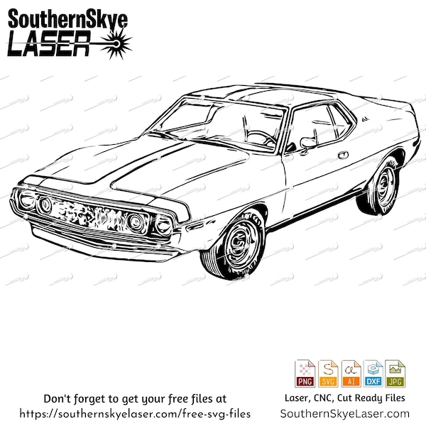 1971 AMC Javelin svg png jpg ai dxf file