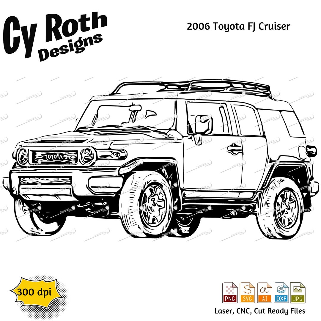 2006 Toyota FJ Cruiser SVG: Classic Car Cut Files (digital Download) - Etsy
