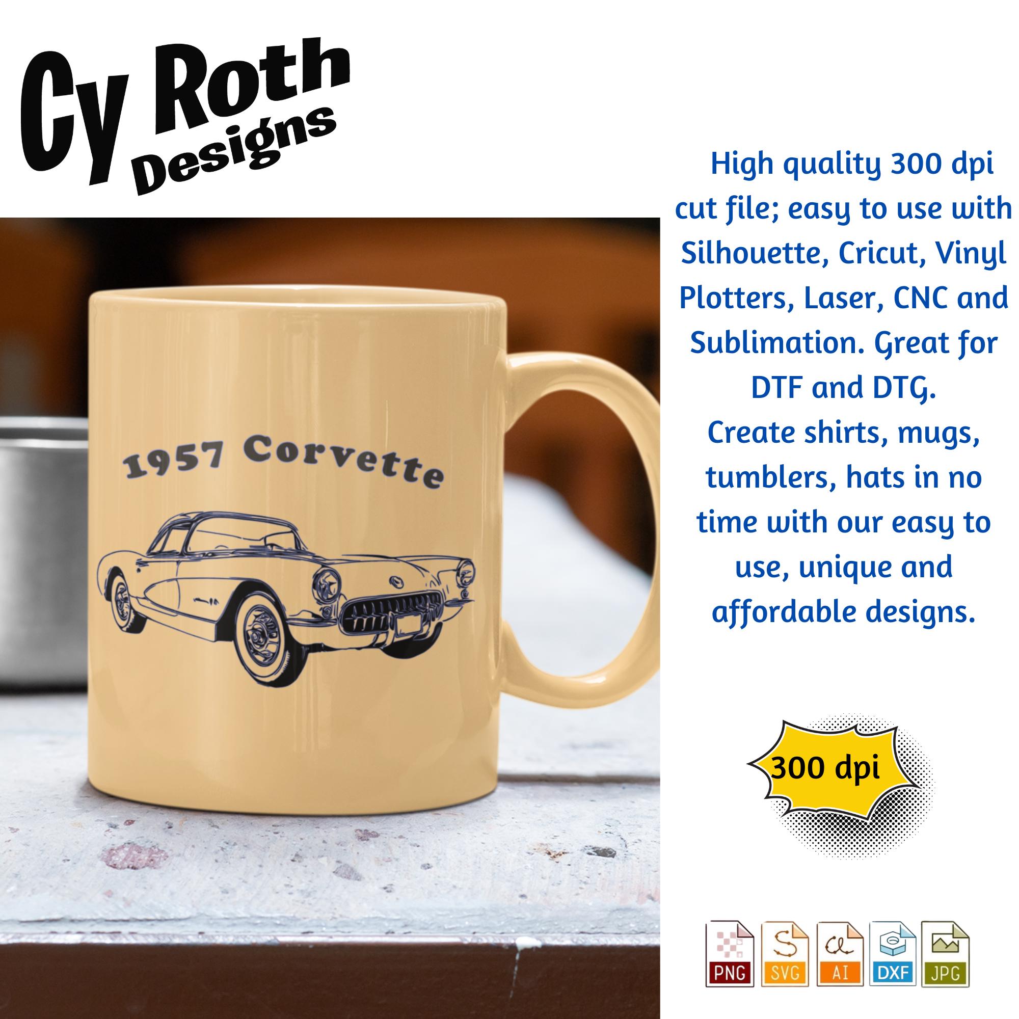 1957 Chevrolet Corvette SVG: Classic Car Vector Files (digital Download) -  Etsy