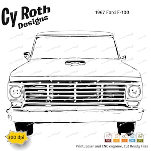 1967 Ford F100 svg png jpg ai dxf file, Vintage Truck svg, Classic Truck svg
