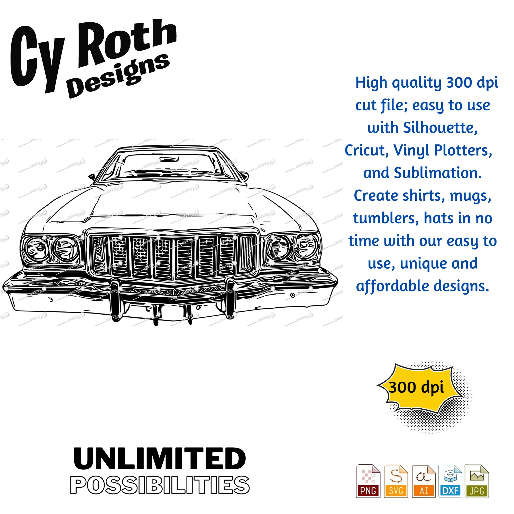 1975 Ford Ranchero Svg Png Jpg Ai Dxf File, Classic Vintage Car Svg - Etsy