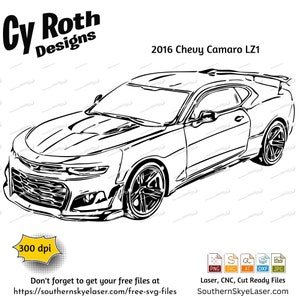 2016 Chevy Camaro svg png jpg ai dxf file, Chevrolet svg