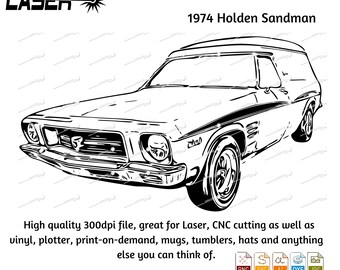 Archivos SVG, PNG, JPG, AI y DXF del Holden Sandman de 1974