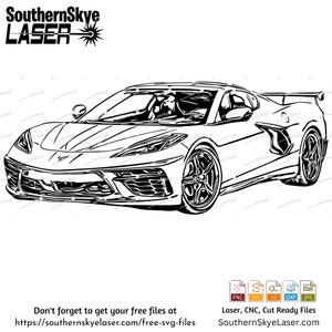 2021 Chevy Corvette Stingray svg png jpg ai dxf file
