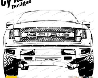 2009 Ford Raptor svg png jpg ai dxf file, Classic Truck svg