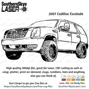 2007 Cadillac Escalade svg png jpg ai dxf file