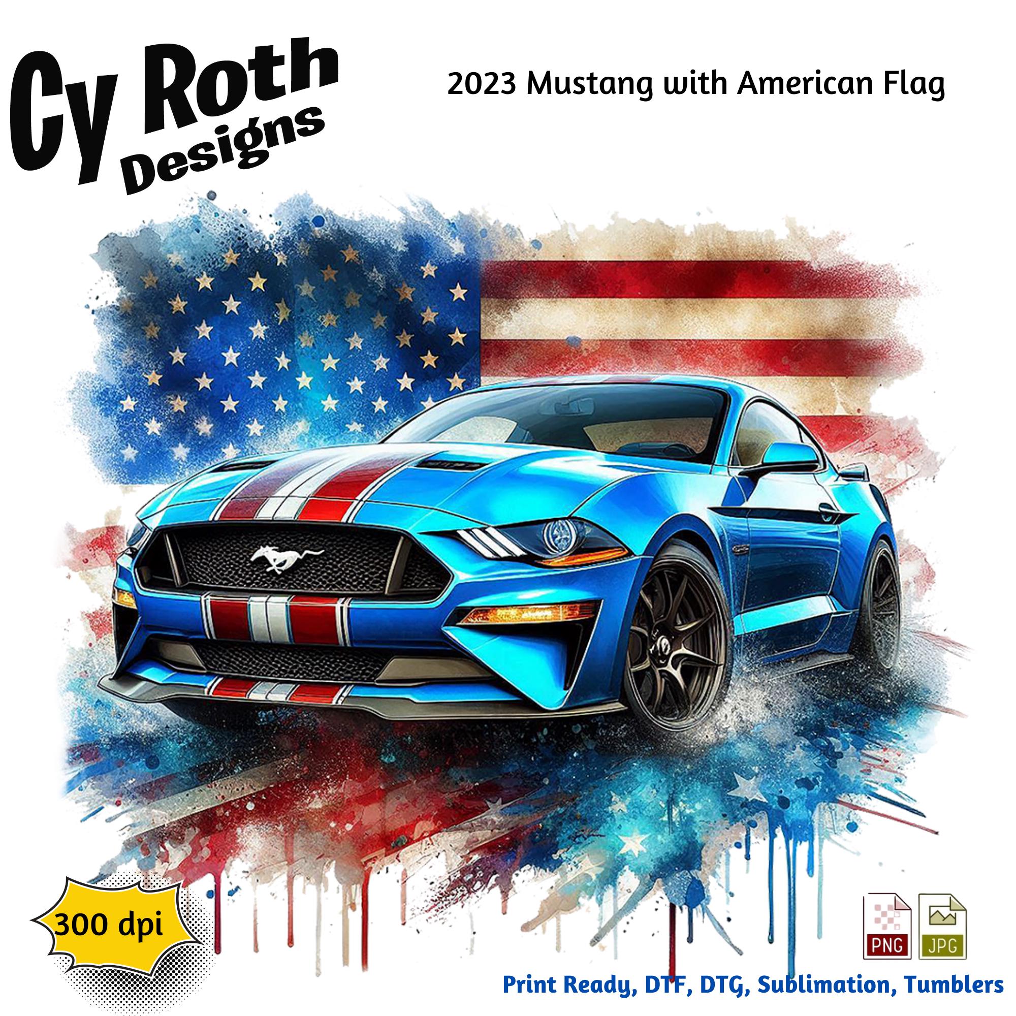 2023 Ford Mustang Sublimation Design: Tumbler, Shirt Transfer (Digital Download)