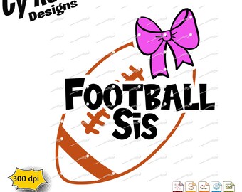 Archivo SVG "Football Sis": Archivo de corte para Cricut y Silhouette (Descarga digital)