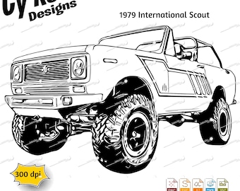 Archivo SVG, PNG, JPG, AI y DXF del Scout Internacional de 1979, SVG 4x4