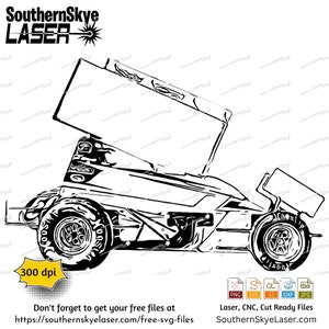 Sprint Car svg png jpg ai dxf file
