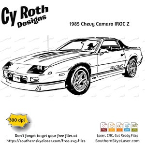 1985 Chevy Camaro svg png jpg ai dxf-Datei