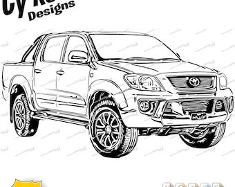 Toyota Helux 2007 (archivo SVG, PNG, JPG, AI y DXF)