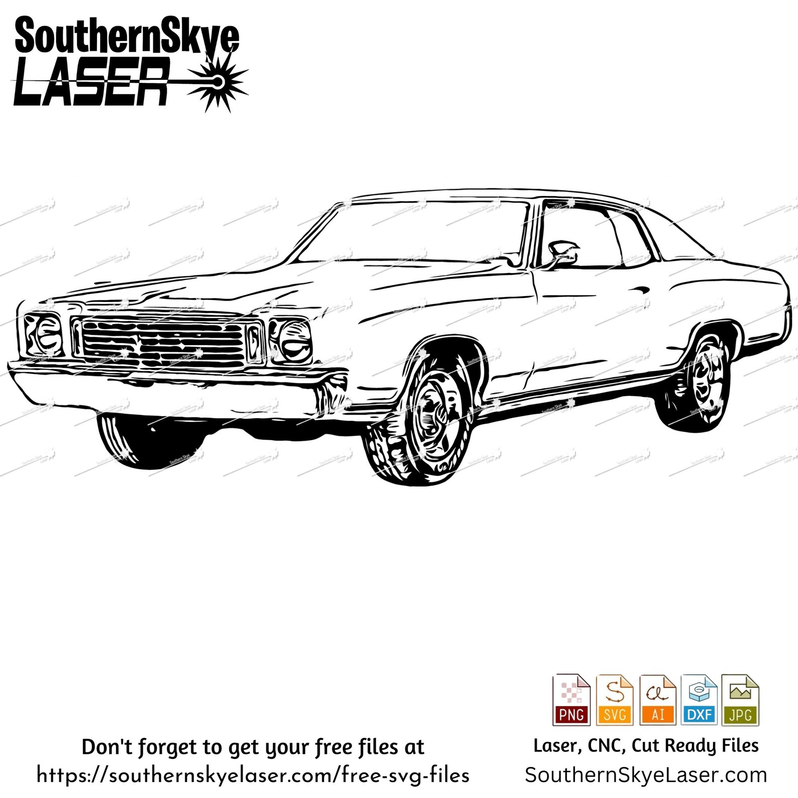 1972 Chevy Monte Carlo Svg Png Jpg Ai Dxf File - Etsy