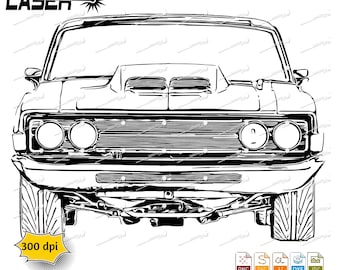 1969 Ford Torino GT svg png jpg ai dxf file