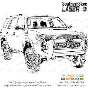 2014 Toyota 4Runner svg png cut file