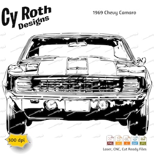 1969 Chevy Camaro svg png jpg ai dxf file, Classic Car svg, Classic Truck svg