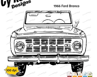 1966 Ford Brondo svg png jpg ai dxf dtf dtg file