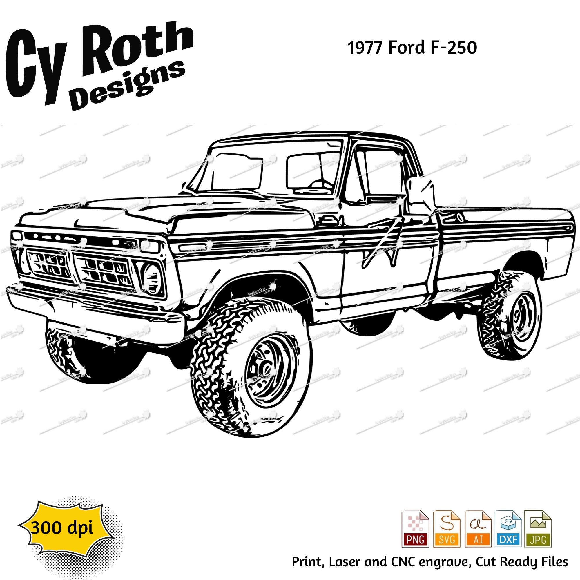 1977 Ford F250 Svg Png Jpg Ai Dxf File, Truck Svg - Etsy