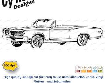 1967 Pontiac Tempest svg png jpg ai dxf dtf dtg file