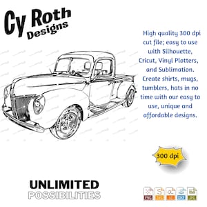 1940 Chevy Pickup Truck SVG: Vintage Classic Truck File (Digital)