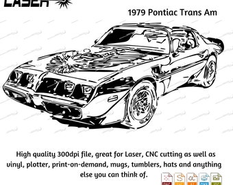 Archivo Pontiac Trans Am 1979 SVG, PNG, JPG, AI y DXF