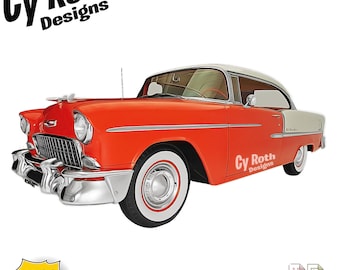 Jada Toys, Dub City, Oldskool, 1955 Chevy Bel Air, 1:24 Scale