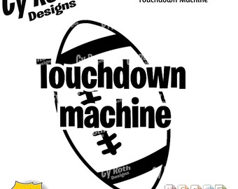 Football Touchdown Machine SVG: Cricut & Silhouette Cut File (Digital Download)