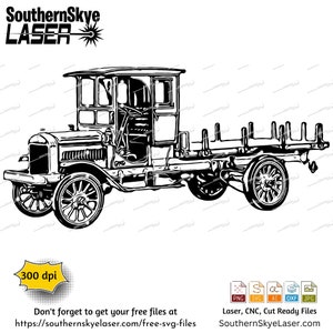 1915 GMC Truck svg png jpg ai dxf file